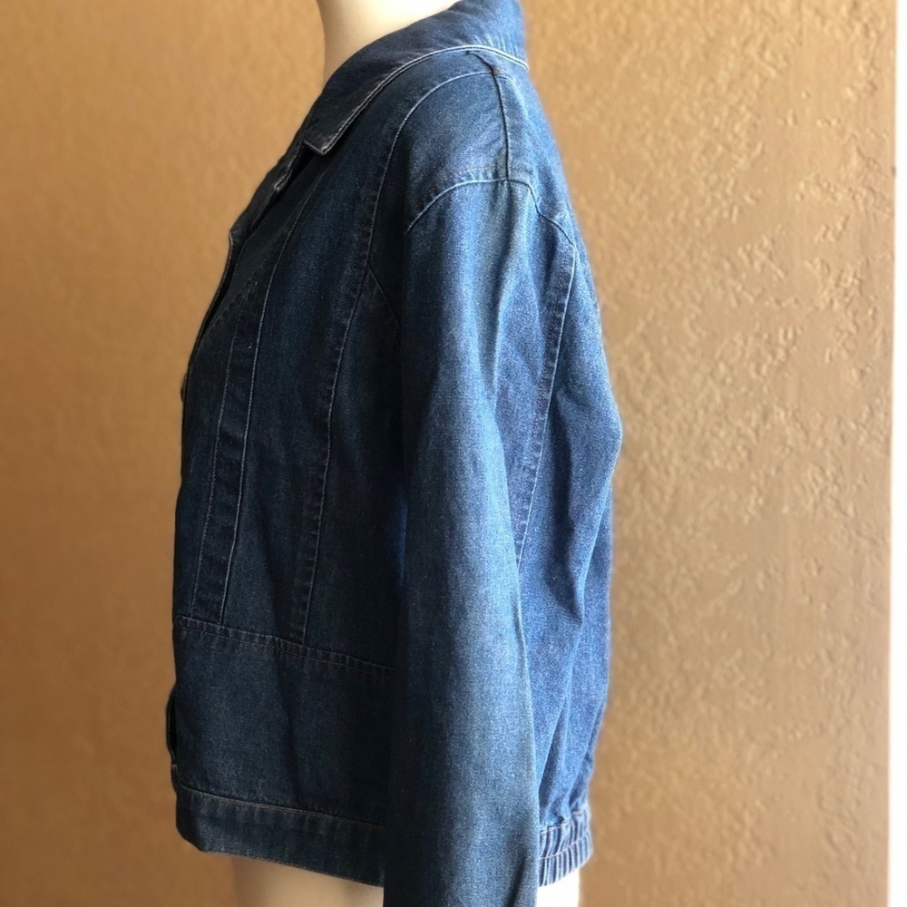 City Girl Denim Vintage Button Closure Jacket - Picture 2 of 8